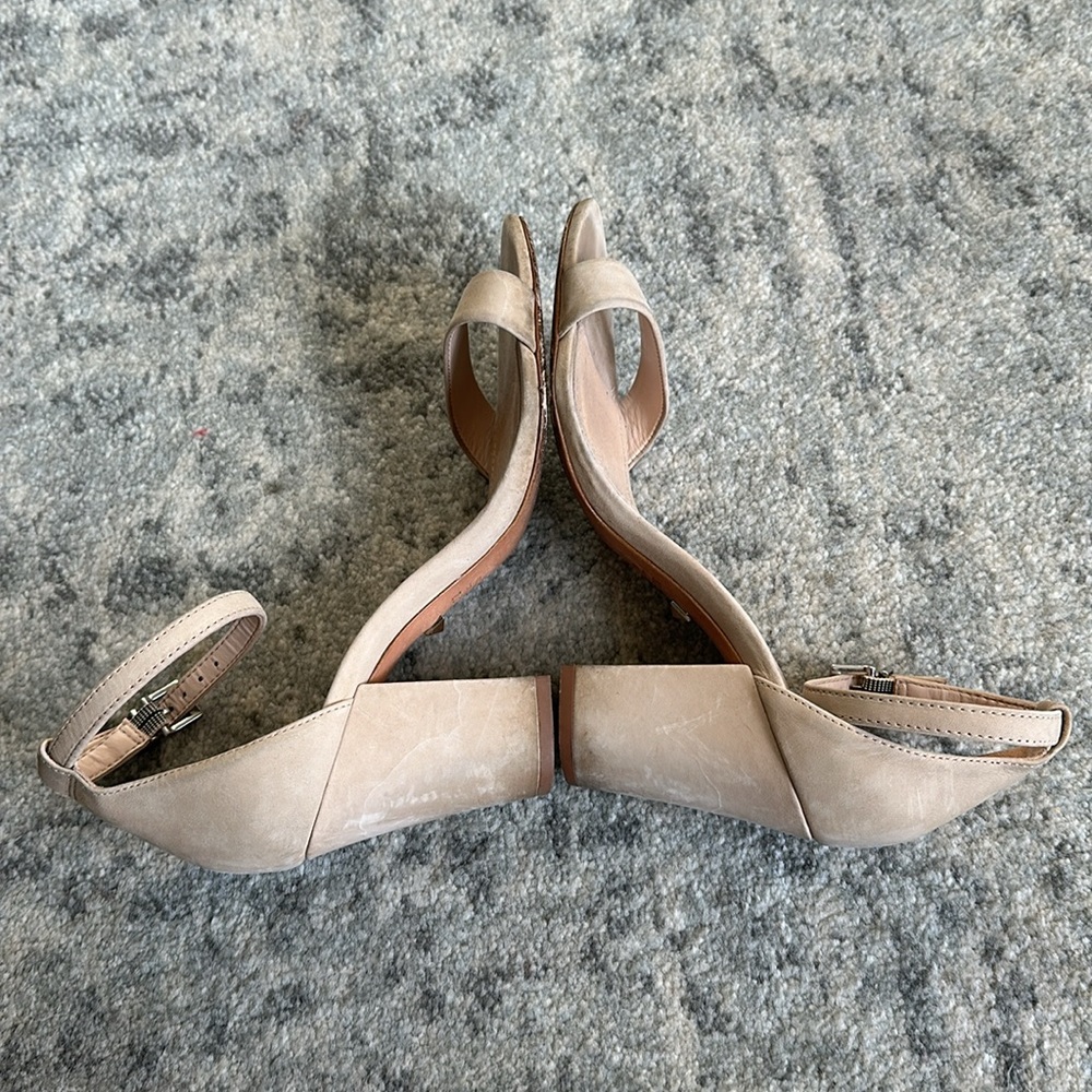 Schutz Cadey Lee Block Suede Heel Sandal - Picture 3 of 8